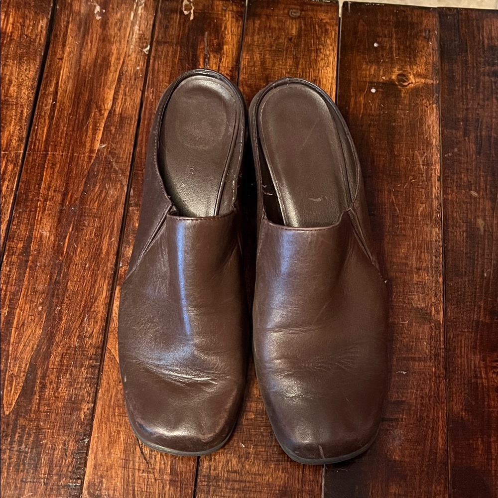 Fable Dark Brown Leather Slip ons